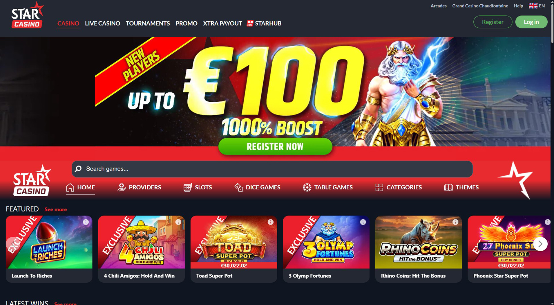 4. Star Casino- Opzione casinò con trasferimento rapido affidabile